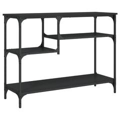 vidaXL Console Table with Shelves Behind Sofa Entry Desk Living Room Furniture-1