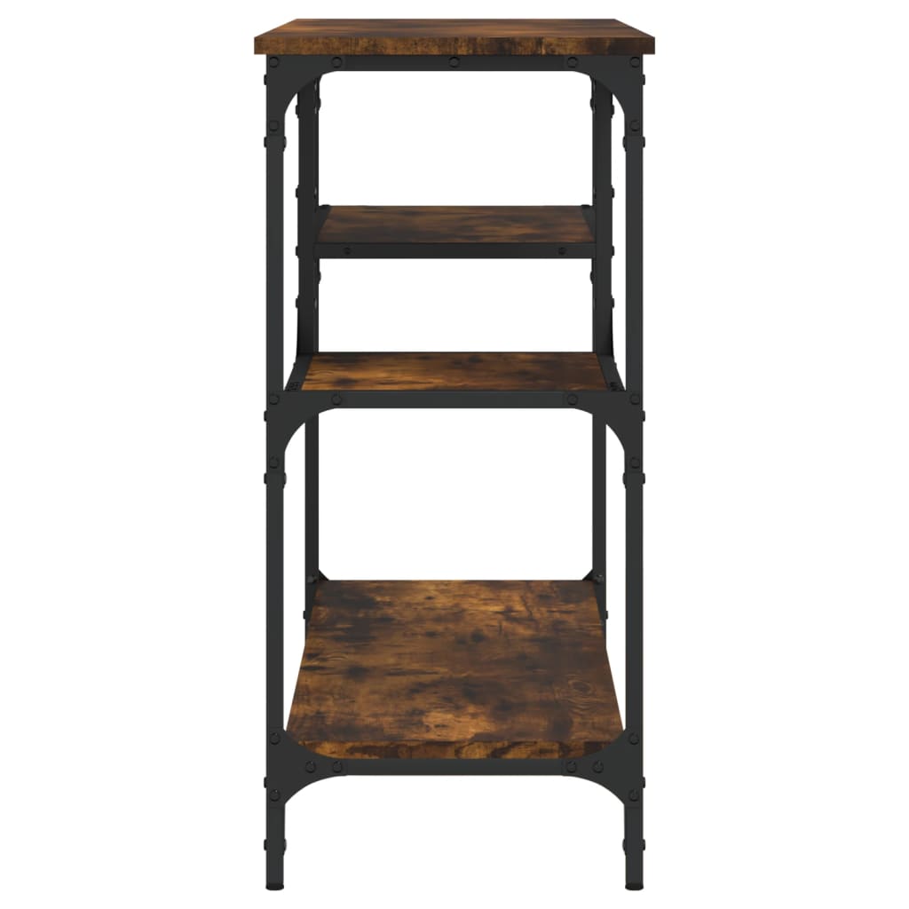 vidaXL Console Table with Shelves Behind Sofa Entry Desk Living Room Furniture-2