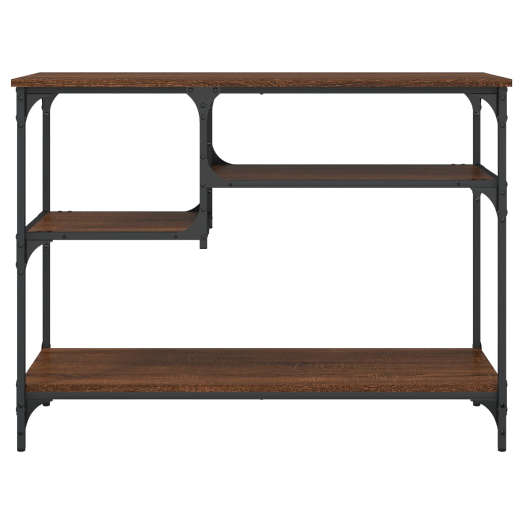 vidaXL Console Table with Shelves Behind Sofa Entry Desk Living Room Furniture-3