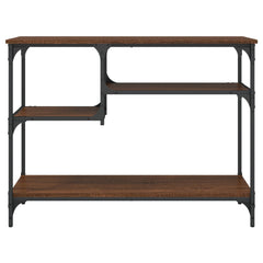 vidaXL Console Table with Shelves Behind Sofa Entry Desk Living Room Furniture-3