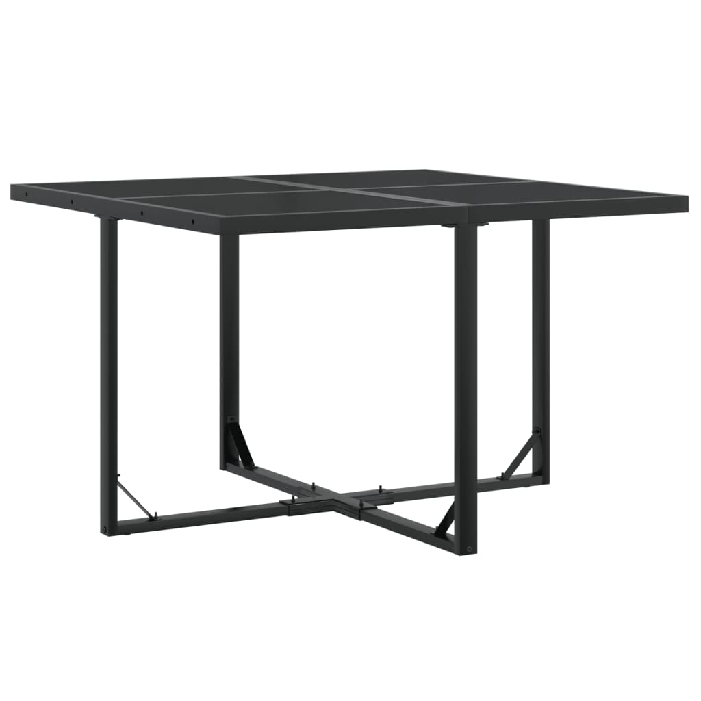 vidaXL 9 Piece Patio Dining Set Black Textilene-4