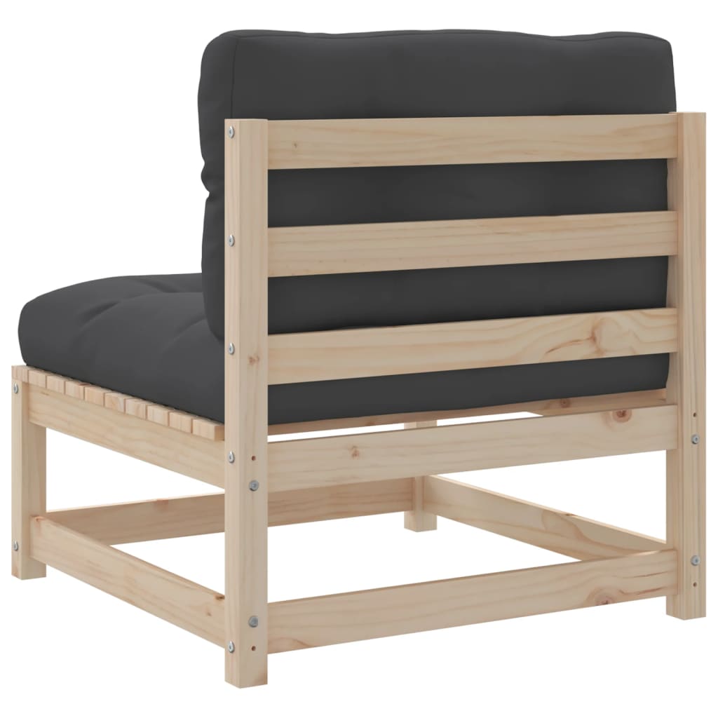 vidaXL 9 Piece Patio Sofa Set with Cushions Solid Wood Pine-4