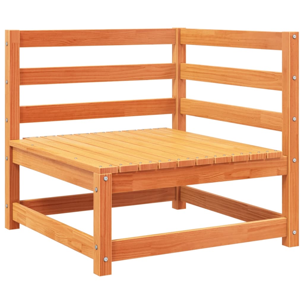 vidaXL 8 Piece Patio Sofa Set Wax Brown Solid Wood Pine-4