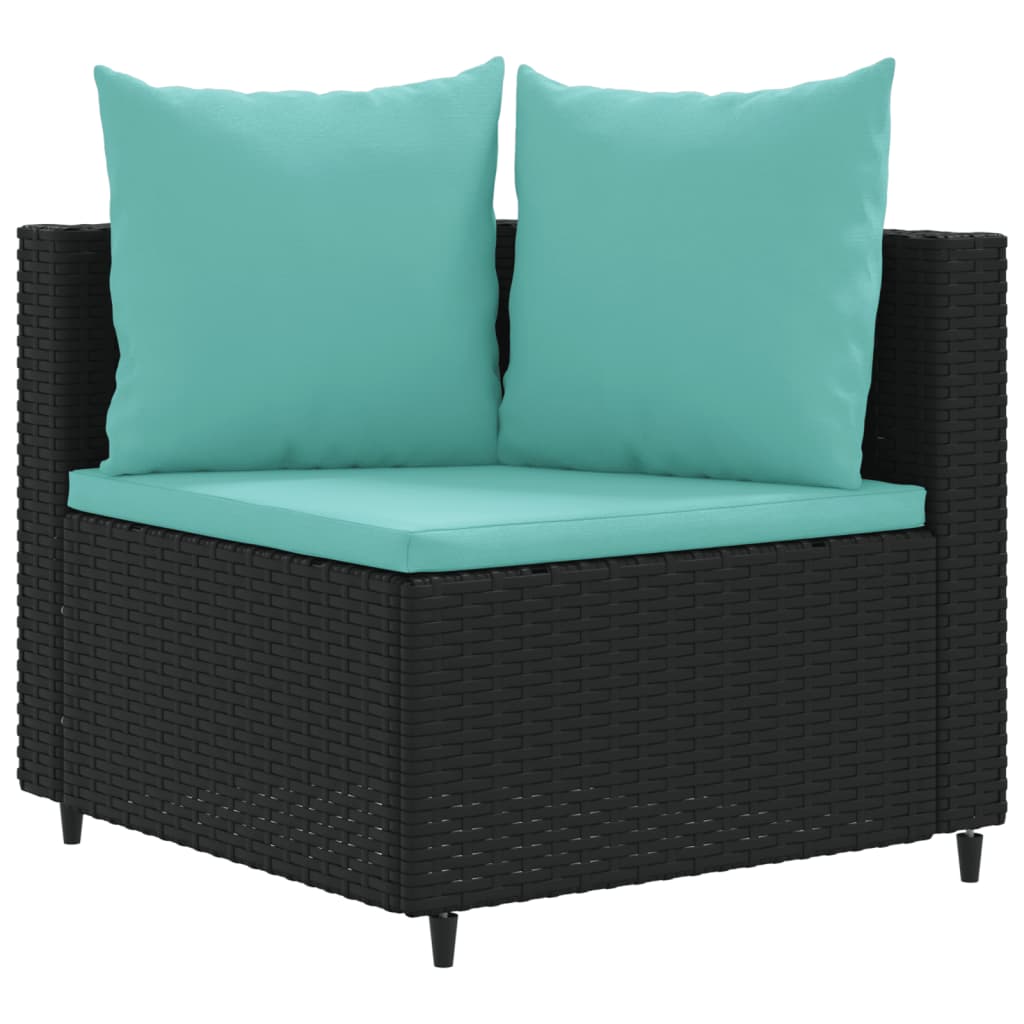vidaXL Patio Sofa Set with Cushions Lounge Setting Outdoor 5 Piece Poly Rattan-4