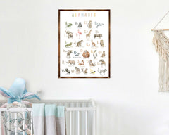Animal Alphabet Art - Wooden Educational Art - Wall Decor - Homeschool Decor - Classroom Decor - Playroom Decor - Nursery Wall Art - Art For Kids - 310211-0