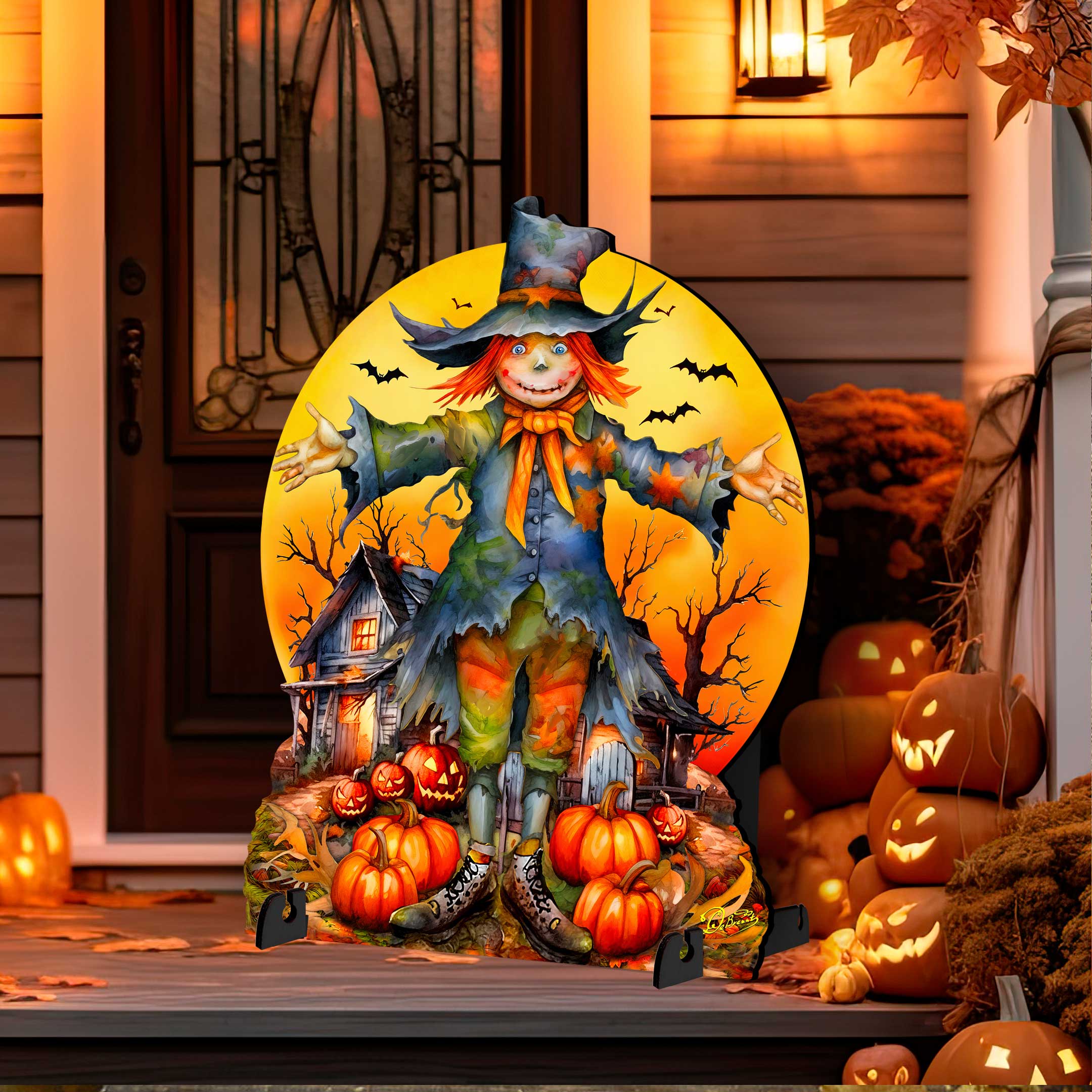 Halloween Scarecrow Freestanding Decor - Halloween Outdoor Decor by G. Debrekht - Halloween Decor- 8652798F-4