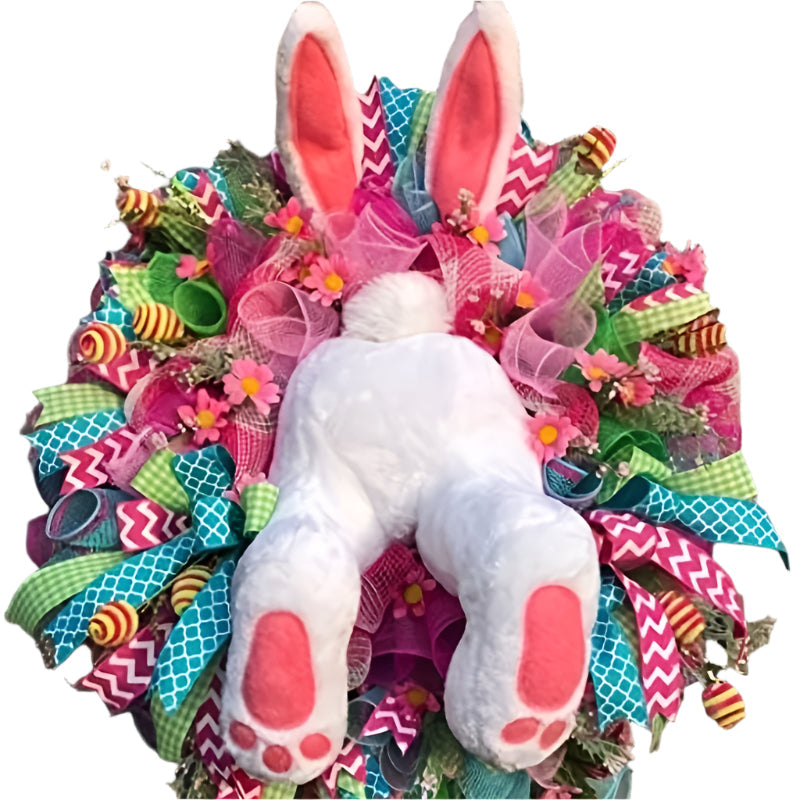Classic Easter Bunny Wreath Door Decor-0