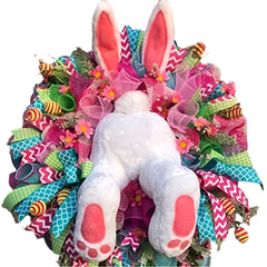 Classic Easter Bunny Wreath Door Decor-0