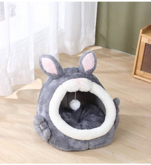 Cute Rabbit Cat Pet Cave House-1