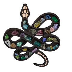 Serpent-Style Wooden Storage Rack: A Slithering Solution-0