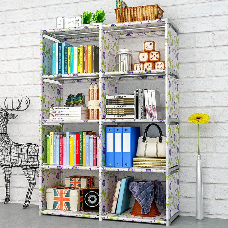 Discover the perfect blend of form and function in this double-grid bookshelf-5