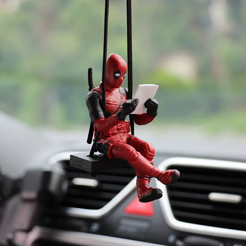 Cartoon Deadpool Car Mirror Pendant Decor-3