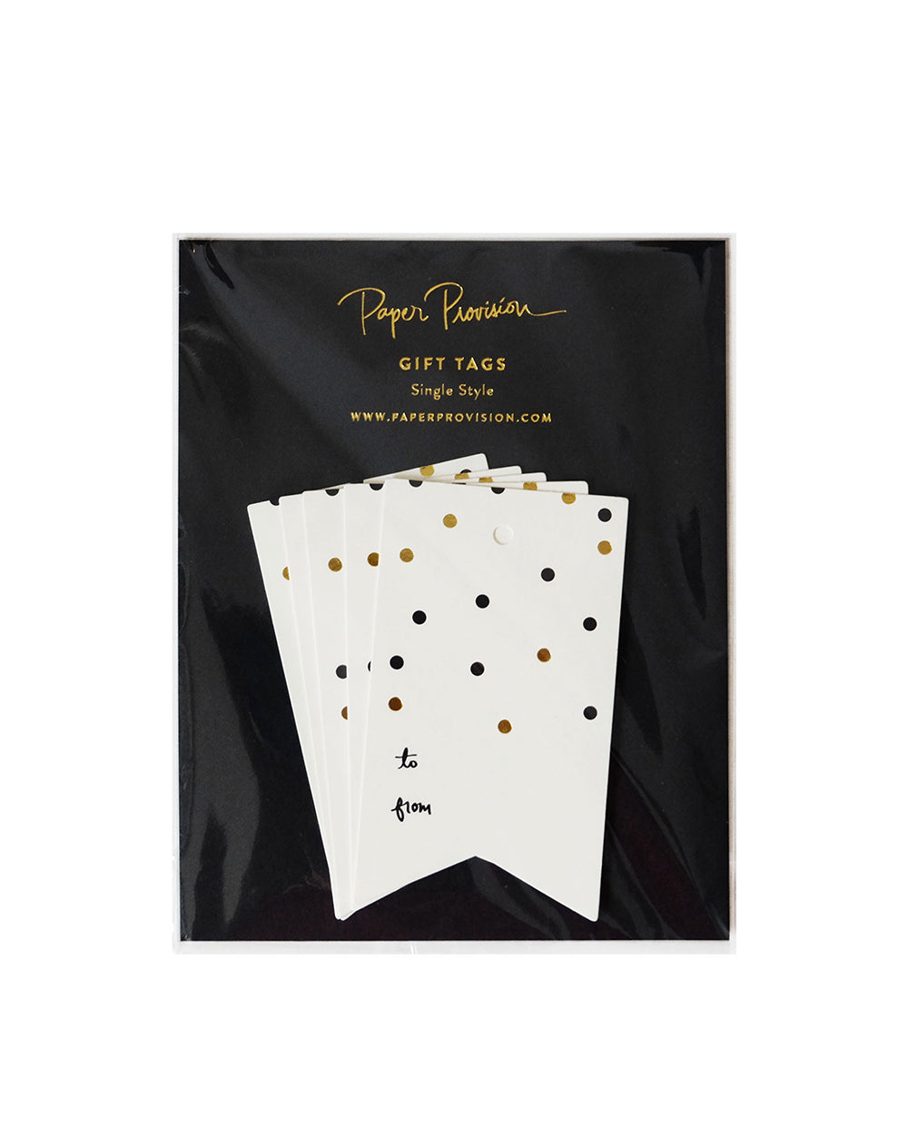 Gold & Black Confetti Tag-0
