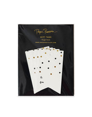 Gold & Black Confetti Tag-0