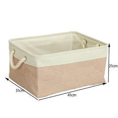 Cotton Linen Folding Storage Baskets Kids Toys Organizer Clothes and Sundries Storage Box Cabinet Storage Bag Laundry Basket-1
