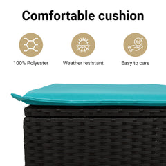 vidaXL 8 Piece Patio Sofa Set with Cushions Black Poly Rattan-3