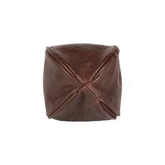 K10655BB | Mini Clutch/Keychain in Genuine Full-Grain Leather, Milled. Dark Brown Color. Polished Nickel Accessories. Dimensions: 12.5 x 7.5 x 7.5 cm. Packaging: Non-woven bag-3
