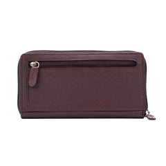K10838XB | Women's Wallet in Genuine Saffiano Leather. Burgundy color. 6 credit card slots. Closed dimensions: 18.5 x 10 x 2.5 cm. Packaging: Rigid gift box with bottom/lid-1