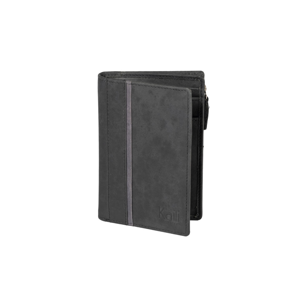 K12234AF | Women's Wallet in Genuine Full-Grain Naked Leather. Black. RFID Protection. Closed Dimensions: 9.5 x 14 x 3 cm. Packaging: Gift box with lid/bottom-0