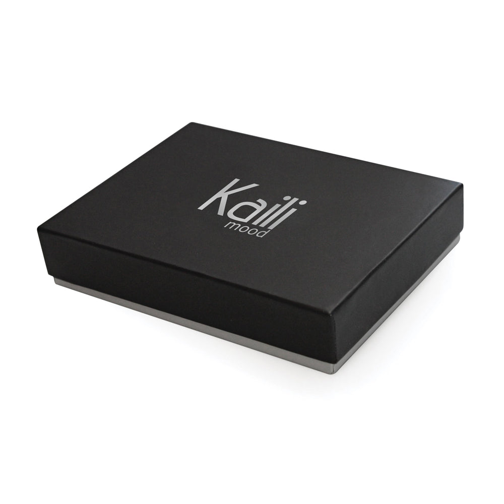 K12234AF | Women's Wallet in Genuine Full-Grain Naked Leather. Black. RFID Protection. Closed Dimensions: 9.5 x 14 x 3 cm. Packaging: Gift box with lid/bottom-3