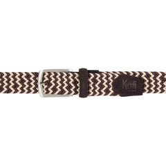 K4004HB | Cintura Intrecciata in Elastico/Pelle. Colore Testa Moro/Corda. Fibbia Nickel Satinato. Dimensioni: cm 120x3,5x0,5 (giro vita cm 105). Confezione: Gift Box rigido fondo/coperchio-2