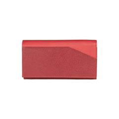 RB12129V | Women's Wallet in Genuine Full-Grain Leather, Dollar Grain/Light. Color: Red. RFID Protection. Closed Dimensions: 18.5 x 10 x 3 cm. Packaging: Gift box bottom/lid-2