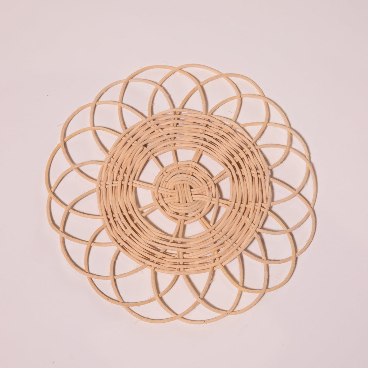 Bohemian Wall Decor UK: Handwoven Marigold Rattan Art-0