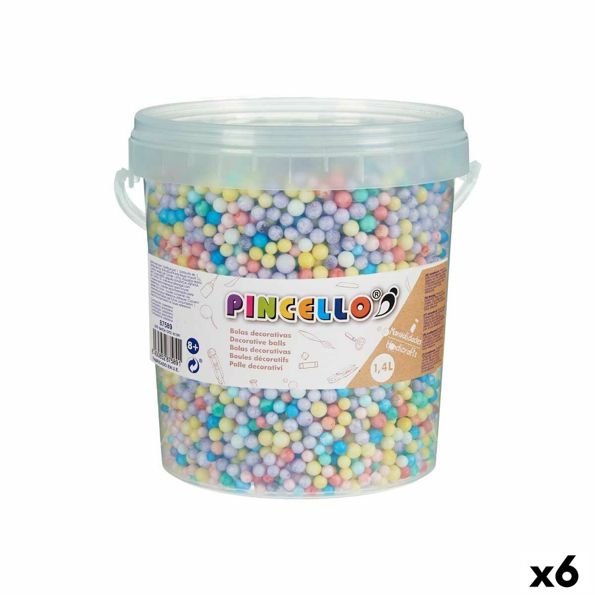 Materials for Handicrafts Pincello POLIESPAN-MULTI 13,5 x 14 x 14,5 cm Balls 6 Units-0