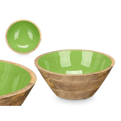 Bowl Gift Decor MALI-701 G Green 24,3 x 10,5 x 24,3 cm (6 Units)-3