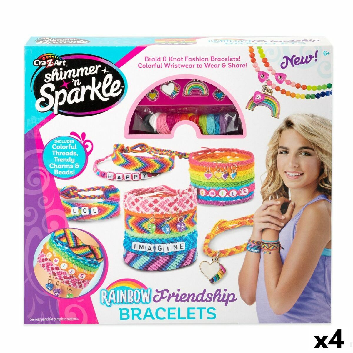Bracelet Making Kit Cra-Z-Art Friendship Plastic 15 x 23 x 0,1 cm (4 Units)-0