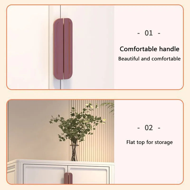 60cm Foldable Plastic Storage Cabinet with 2 Small Compartments-4