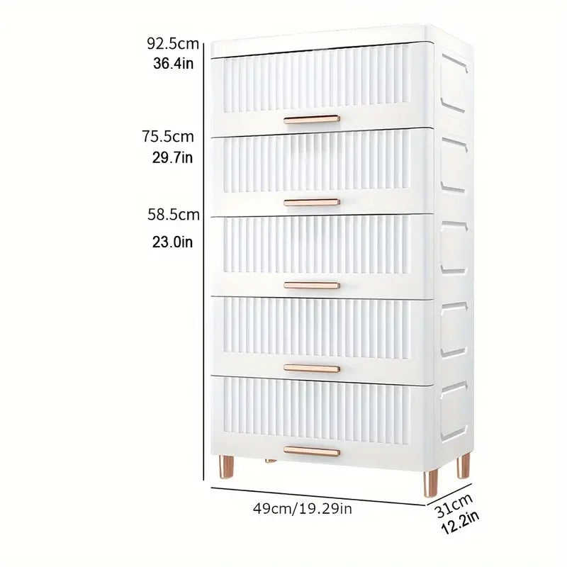 Effortlessly decluttering with the Plastic Drawer Storage Cabinet Organizer-4