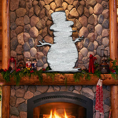 Rustic Happy Snowman Door Decor - Christmas Santa Snowman Decor - 8198801H-2