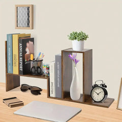 Minimalist Desktop Bookshelf - Compact Office Storage Solution-2