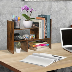 Simple Desktop Bookshelf: Office Storage Solution-1