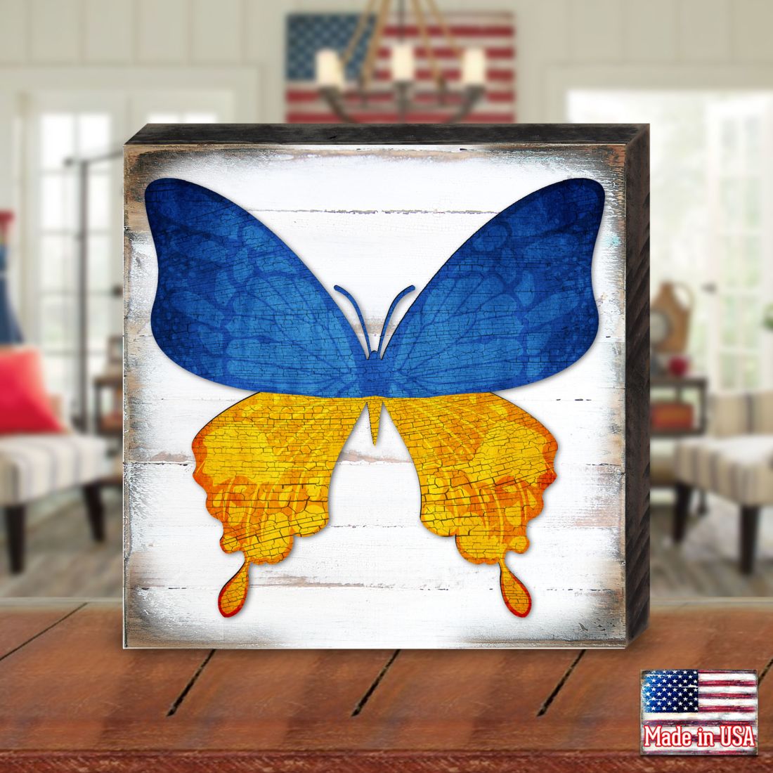 Ukraine Butterfly Wooden Decor - International Decor - 8187128B-0