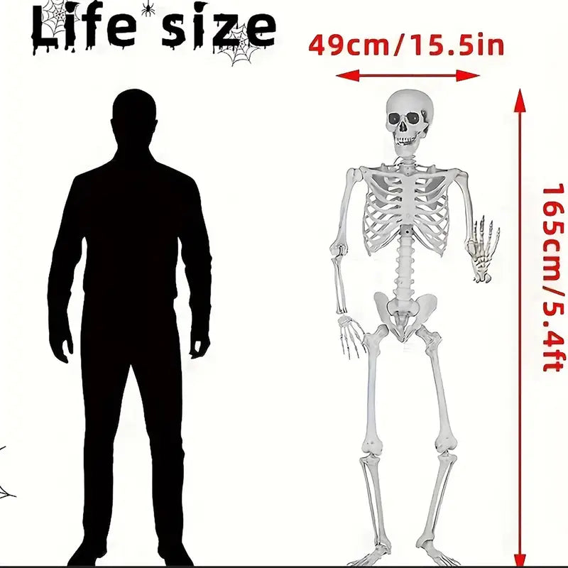 Faux Skeleton Sculpture: Spooky Halloween Decor-2