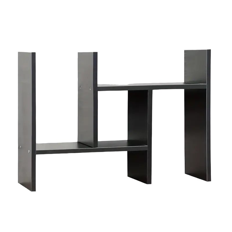 Adjustable Wood Bookshelf: Classic Desk Organizer & Storage Rack-0