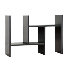 Adjustable Wood Bookshelf: Classic Desk Organizer & Storage Rack-0