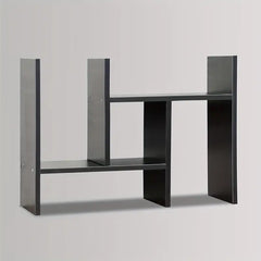 Adjustable Wood Bookshelf: Classic Desk Organizer & Storage Rack-3