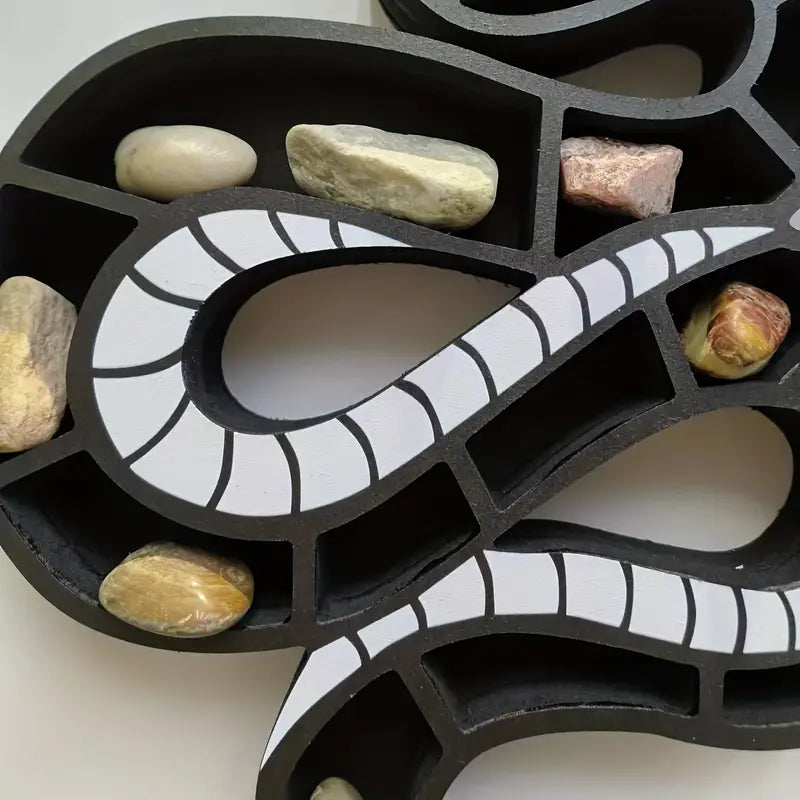 Serpent-Style Wooden Storage Rack: A Slithering Solution-4