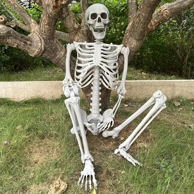 Faux Skeleton Sculpture: Spooky Halloween Decor-1