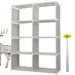 Discover the perfect blend of form and function in this double-grid bookshelf-0