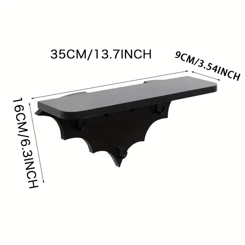 Spooktacular Bat Winged Floating Shelves for Halloween Decor-1