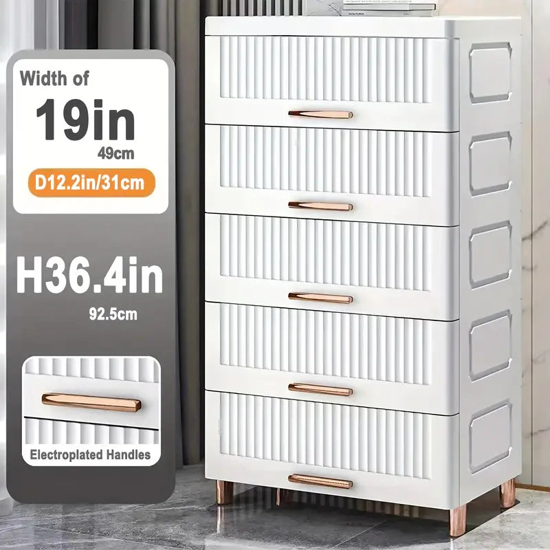 Effortlessly decluttering with the Plastic Drawer Storage Cabinet Organizer-3