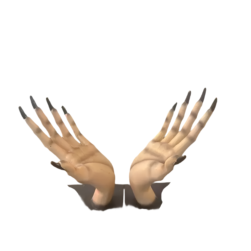 2-Piece Hand Bookends - Resin Decor-0