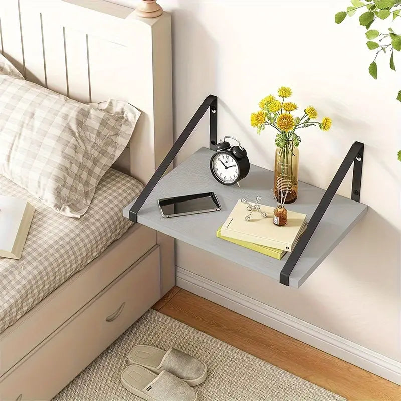 Rustic Wooden Wall Mounted Floating Shelf Set (2pcs)-1