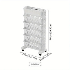 Movable Desk Side Bookshelf-3