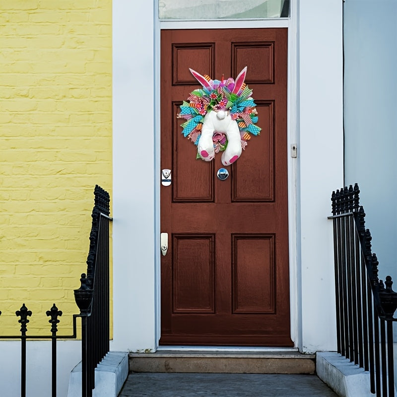 Classic Easter Bunny Wreath Door Decor-4