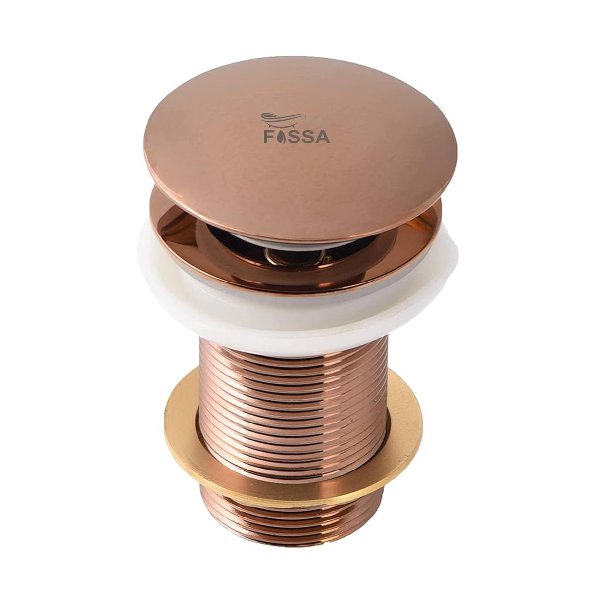 Fossa 3" Inch Brass Pop Up Waste Coupling with Smooth Push Button,Waste Coupling,Drain Out let System Pop up Full Threaded Waste Coupling (Copper)-0